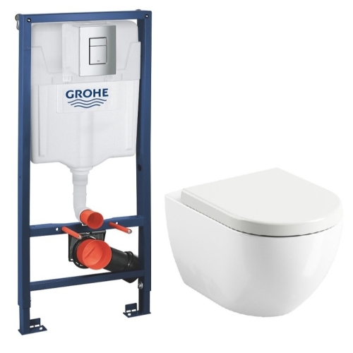 Комплект: Инсталляция Grohe Rapid SL (38772001) + Унитаз подвесной Ravak WC Uni Chrome  X01516 (38772001+X01516)