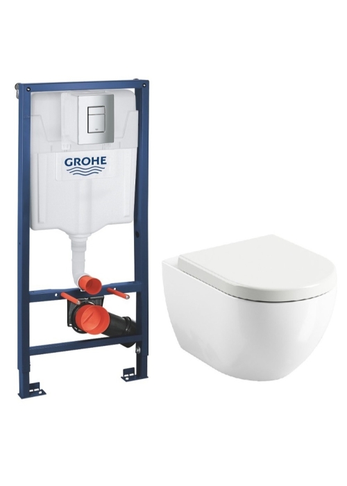 Комплект: Інсталяція Grohe Rapid SL (38772001) + Унітаз підвісний Ravak WC Uni Chrome X01516 (38772001+X01516)