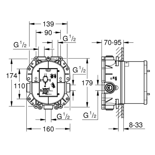 Прихована частина змішувача Grohe Rapido T 35500000