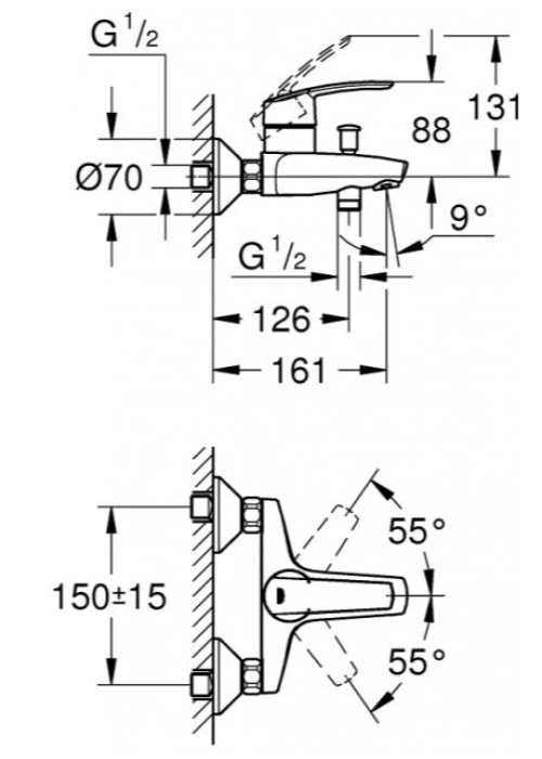 Набір змішувачів для ванни GROHE Start Vitalio 32278551 (23550001+32278001+26196000)