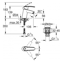 Набір змішувачів для ванни GROHE Start Vitalio 32278551 (23550001+32278001+26196000)