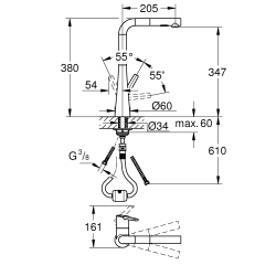 Змішувач кухонний Grohe Zedra 32553002