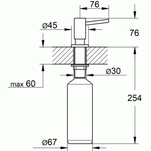 Дозатор рідкого мила GROHE, нержавіюча сталь, 40535DC0