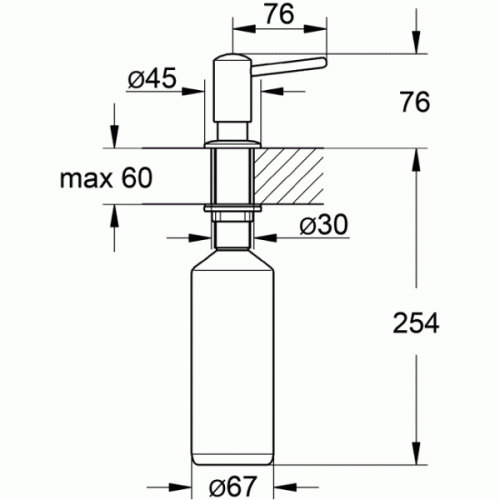 Дозатор рідкого мила GROHE, хром, 40536000