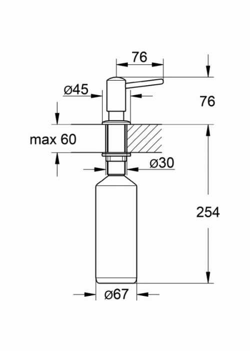 Дозатор рідкого мила GROHE, хром, 40536000