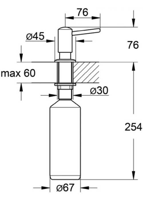 Дозатор рідкого мила GROHE, нержавіюча сталь, 40536DC0