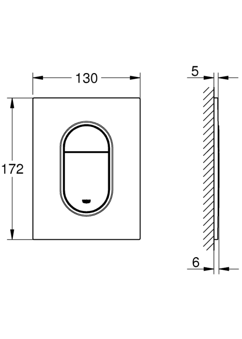 Кнопка змиву для інсталяції Grohe Arena Cosmopolitan, 37624SH0