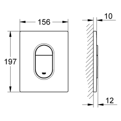 Кнопка смыва для инсталляции Grohe ARENA Cosmopolitan 38844000, хром