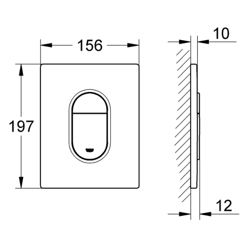 Кнопка змиву для інсталяції Grohe ARENA Cosmopolitan 38844000, хром