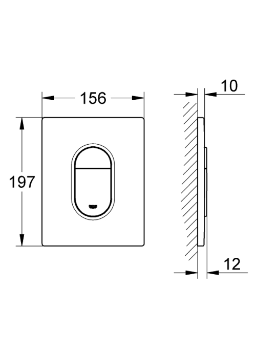 Кнопка змиву для інсталяції Grohe ARENA Cosmopolitan 38844000, хром