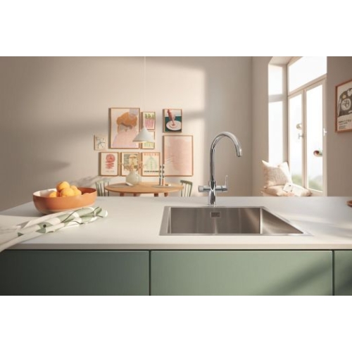 Змішувач для кухні Grohe Blue Pure BauCurve 30580000 з можливістю підключення до фільтру