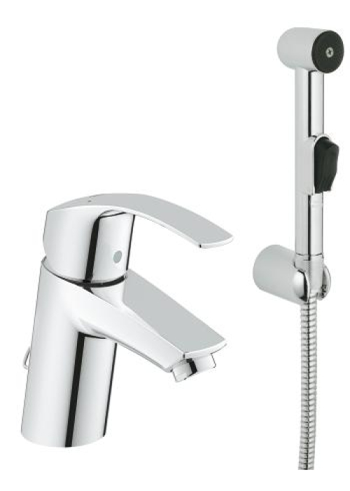 Змішувач одноважільний для раковини Grohe Eurosmart з гігієнічним душем, 23124002