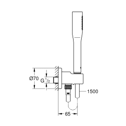 Душовий набір, 1 режим струменя Grohe Euphoria Cosmopolitan, 26404000