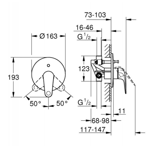 Змішувач для душу GROHE EuroEco 2023 32747001