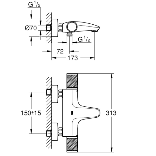 Термостат для ванни Grohe Grohtherm 1000 34779000