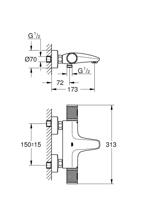 Термостат для ванны Grohe Grohtherm 1000 34779000