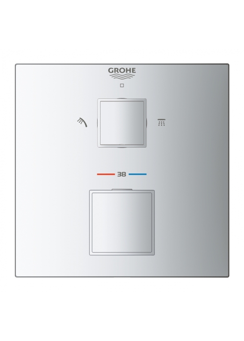 Термостат для душу з перемикачем на 2 положення Grohe Grohtherm Cube, 24154000