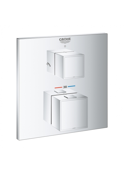 Термостат для душу з перемикачем на 2 положення Grohe Grohtherm Cube, 24154000