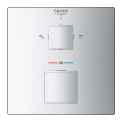 Внешняя часть смесителя на 2 выхода Grohe Grohtherm Cube, 24155000