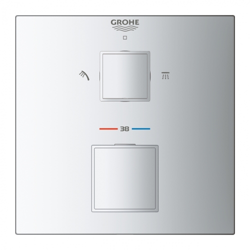 Зовнішня частина змішувача на 2 виходи Grohe Grohtherm Cube, 24155000