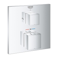 Зовнішня частина змішувача на 2 виходи Grohe Grohtherm Cube, 24155000