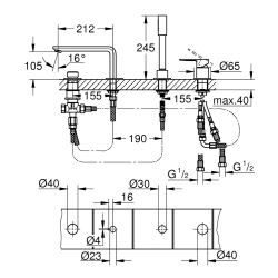 Змішувач для ванни Grohe Lineare 19577001