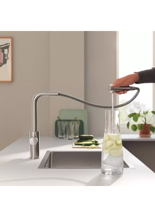 Смеситель для кухни Grohe Blue Pure Minta 30590DC0 для подачи технической и фильтрованной воды, суперсталь