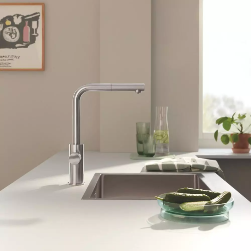 Змішувач для кухні Grohe Blue Pure Minta 30590DC0 для подачі технічної і фільтрованої води, суперсталь