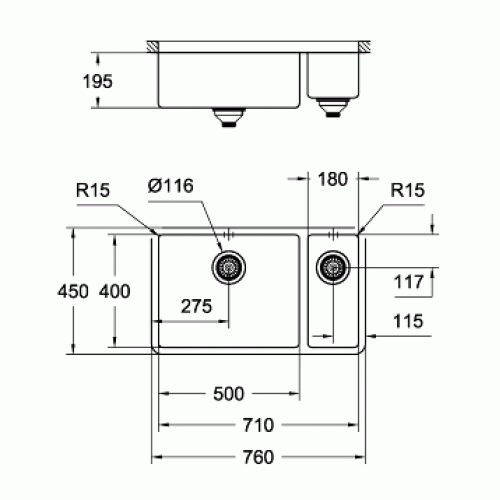 Кухонна мийка Grohe Sink K700U 31575SD0