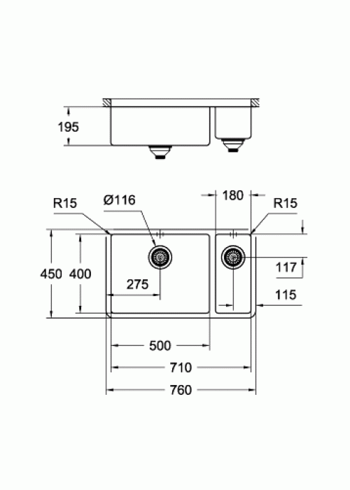 Кухонна мийка Grohe Sink K700U 31575SD0