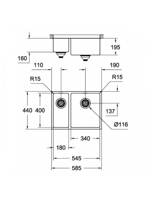 Кухонна мийка Grohe Sink K700U 31576SD0