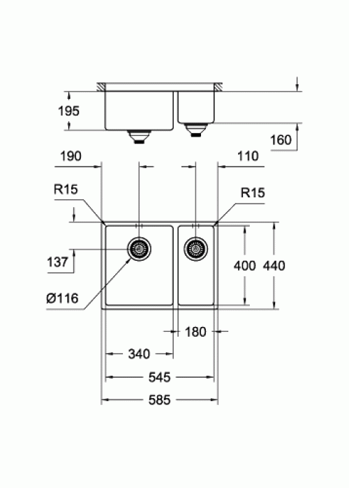 Кухонна мийка Grohe Sink K700U 31577SD0