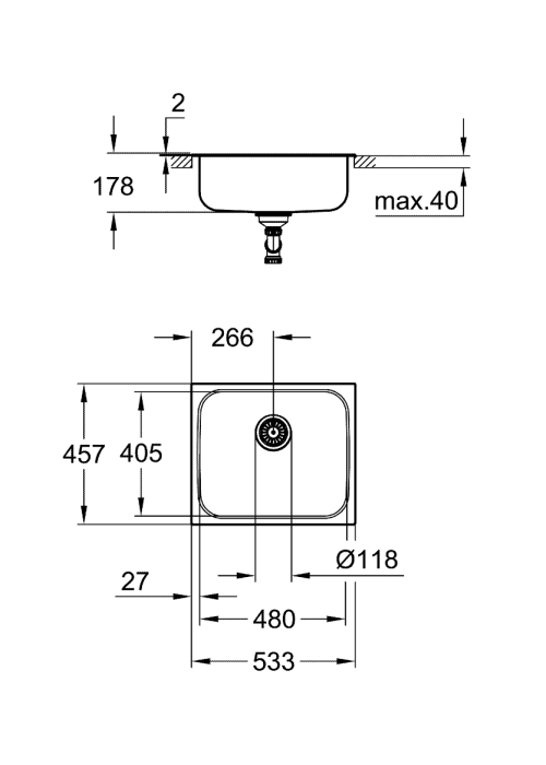 Кухонна мийка Grohe K200 31719SD0