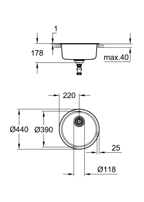 Кухонна мийка Grohe K200 31720SD0