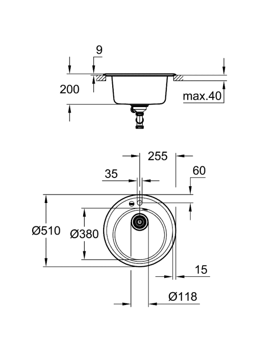 Кухонная мойка Grohe K200 31656AT0