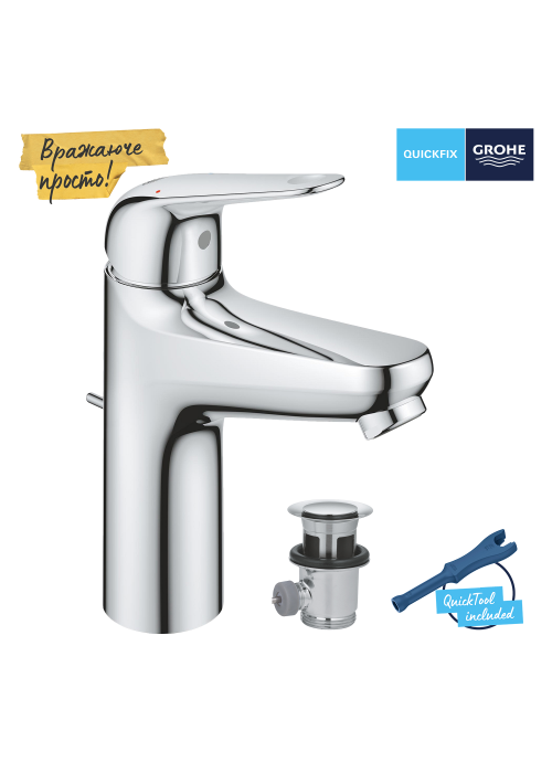 Однорычажный смеситель для раковины Grohe QuickFix Swift M-Size (24325001)