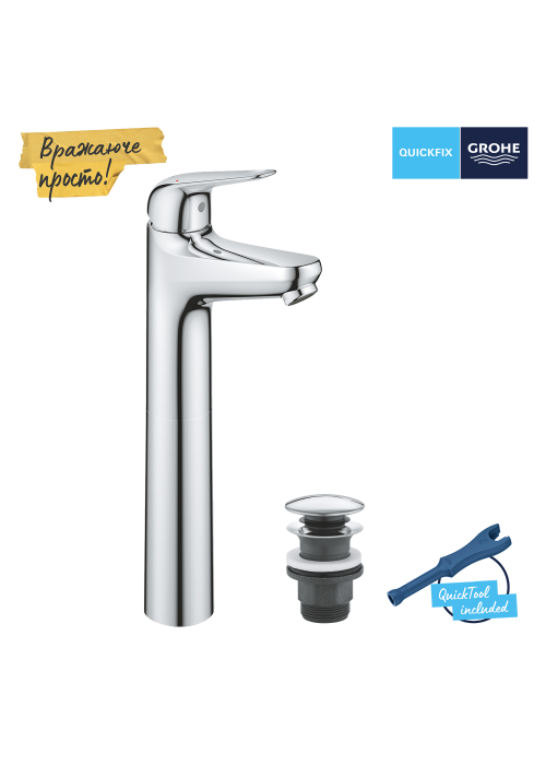 Однорычажный смеситель для раковины Grohe QuickFix Swift L-Size (24331001)