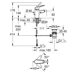 Змішувач для біде Grohe QuickFix Swift 24332001