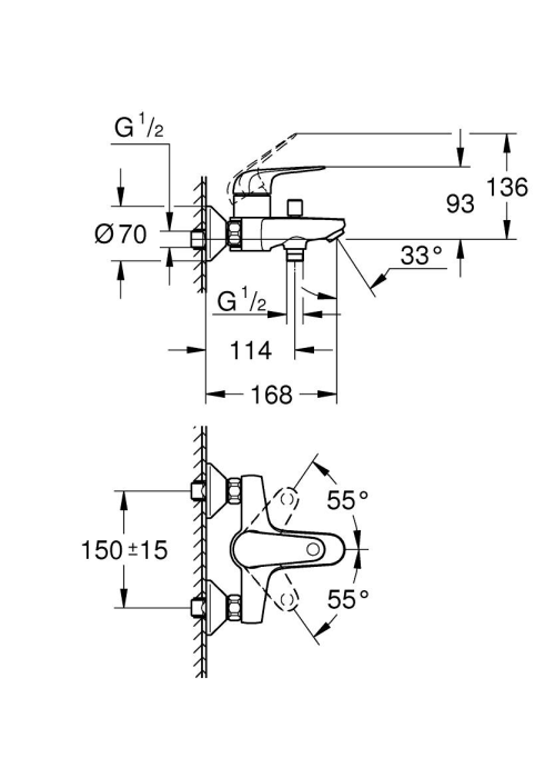 Змішувач для ванни Grohe QuickFix Swift 24335001