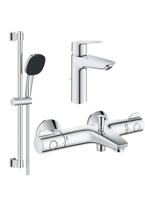 Комплект змішувачів для ванної кімнати з термостатом Grohe QuickFix Grohtherm&Start UA202304TS