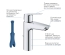 Комплект змішувачів з душовою системою Grohe QuickFix Start&Vitalio Start 250 Cube UA202305RM