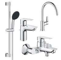 Комплект змішувачів для ванної кімнати і кухні Grohe QuickFix Start Edge UA202501SK