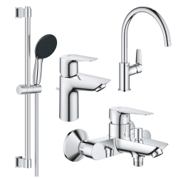 Комплект змішувачів для ванної кімнати і кухні Grohe QuickFix Start Edge UA202501SK