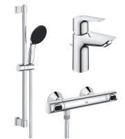 Комплект змішувачів для душу з термостатом Grohe QuickFix Precision Flow&Start Edge UA202503TS