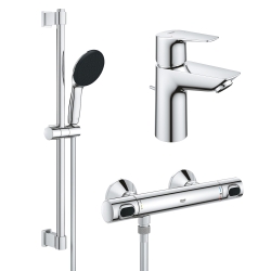 Комплект змішувачів для душу з термостатом Grohe QuickFix Precision Flow&Start Edge UA202503TS