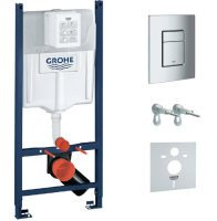 Інсталяційна система GROHE Rapid SL 3 в 1 + Клавіша змиву Grohe Skate Cosmopolitan 3884000G + 38732000