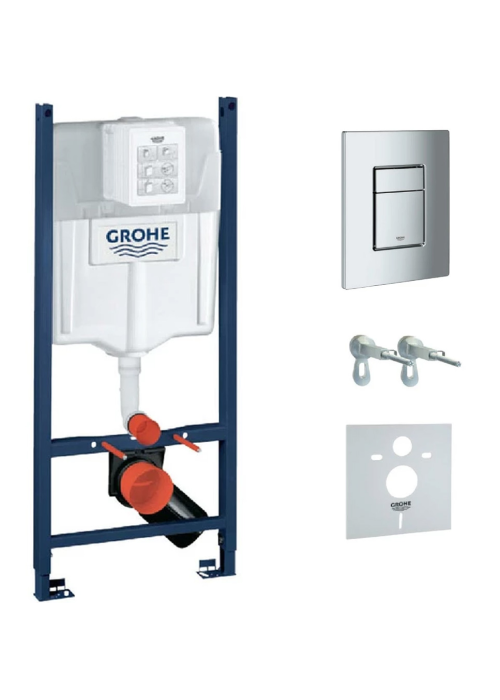 Інсталяційна система GROHE Rapid SL 3 в 1 + Клавіша змиву Grohe Skate Cosmopolitan 3884000G + 38732000