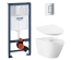 Комплект Solido 5-в-1: инсталляция Grohe Rapid SL 38536001 с клавишей Skate Cosmopolitan (38732000) + подвесной унитаз Euro 102485SH00 с крышкой (102500SH00), UA38102SH0