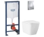 Інсталяція Grohe Rapid SL 38536001 з клавішею Skate Cosmopolitan (38732000) + підвісний унітаз Bau Edge 106740SH00 з кришкою (102500SH00), UA38106SH0