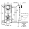 Інсталяція Grohe Rapid SL 38536001 з клавішею Skate Cosmopolitan (38732000) + підвісний унітаз Bau Edge 106740SH00 з кришкою (102500SH00), UA38106SH0